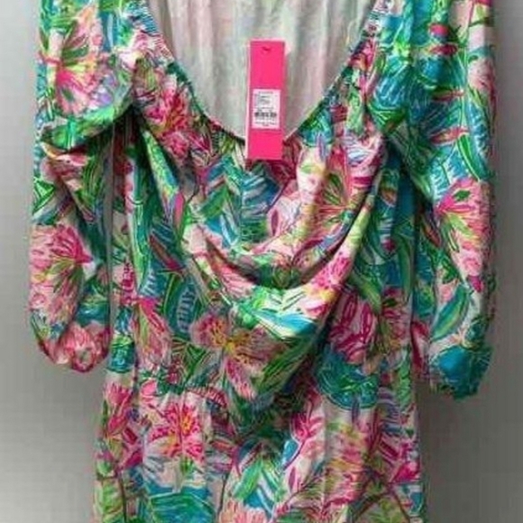 Lilly Pulitzer Pink Skort Romper - Picture 3 of 4
